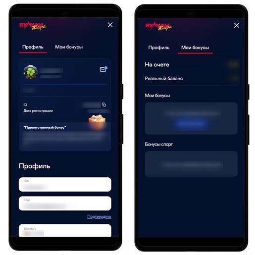 Регистрация в казино Вулкан